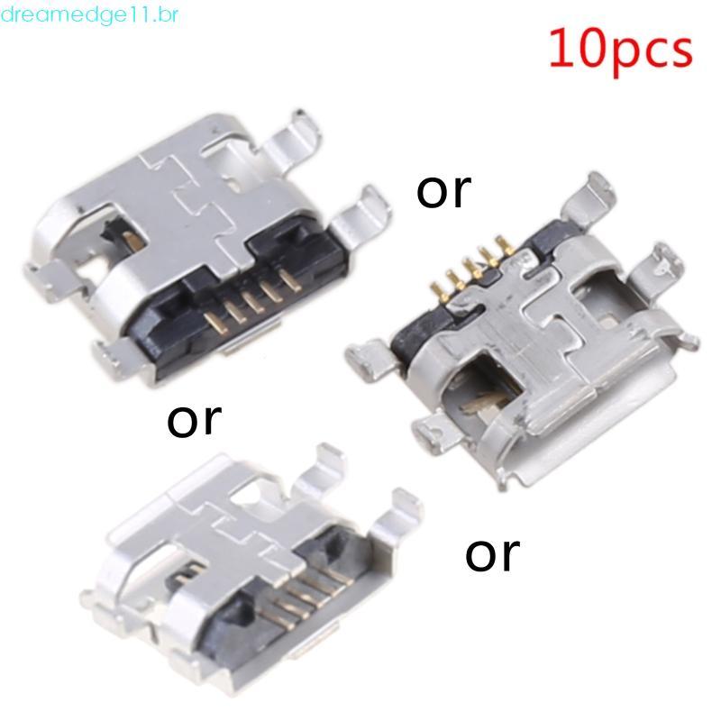 dreamedge11 10 Pcs USB Tipo B Conector Tomada Fêmea 5Pin 0 72mm Para Telefone Tablet Cha