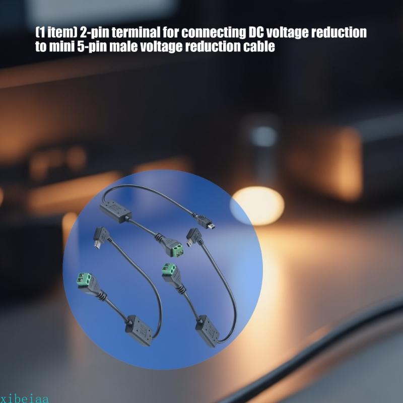 Xibiaa Durabilidade 30cm 2Pin Para 5Pin Adaptador Alimentação Conversor Tensões