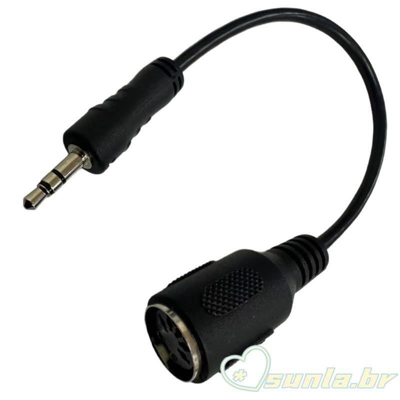 SUNL 5PIN Fêmea Para 3 5mm Adaptador Extensão Som Linha Conexão DIN 5PIN Sistemas