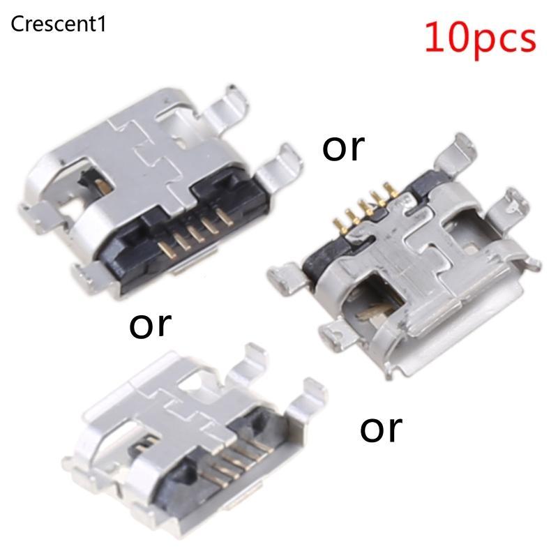 Crescent1 10 Pcs USB Tipo B Tomada Fêmea Conector 5Pin 0 72mm Para Telefone Tablet Cha