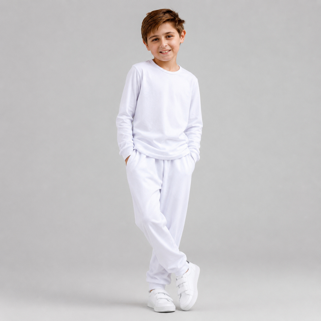 Calça Pijama Infantil Sortida Algodão Meia Malha Menino Menina Confortável Frio Inverno Macia