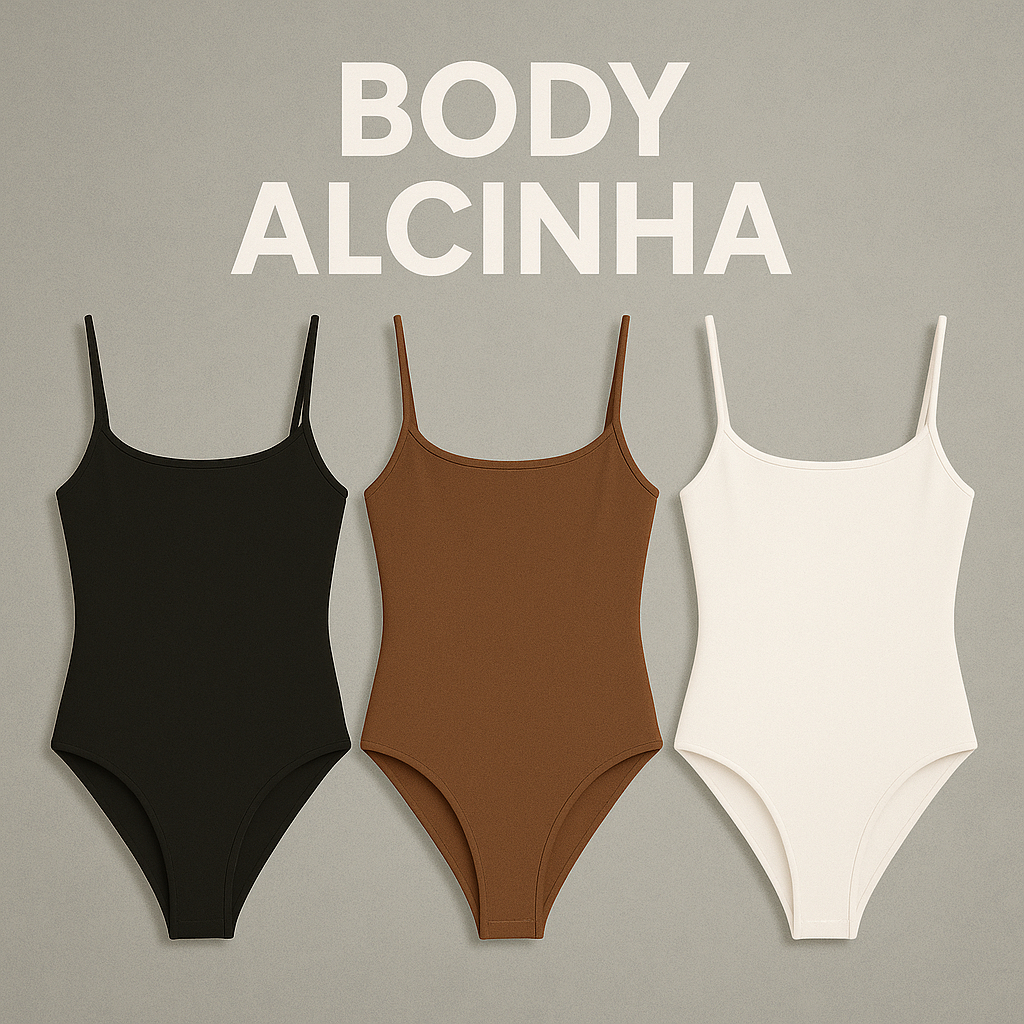 Body Feminino de Alcinha Regata com Decote, Malha Macia e Elasticidade, Peça Curta Estilo Collant para Look Dia a Dia, P