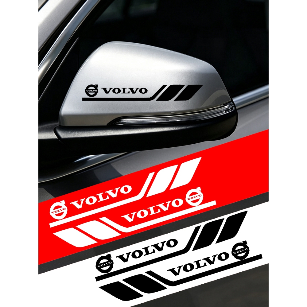 18CM X 2.5CM Estilo Esportivo PVC Espelhos Laterais Do Carro Adesivo Decorativo Para Volvo V90 V60 XC-90-60 S90 S60