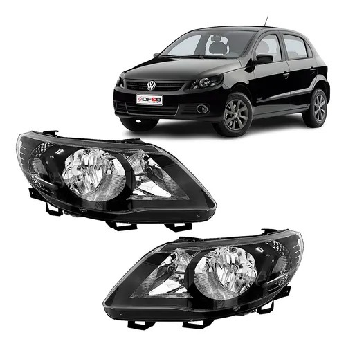 Farol Dianteiro Foco Duplo Máscara Negra Gol Voyage Saveiro G5 2009 a 2012