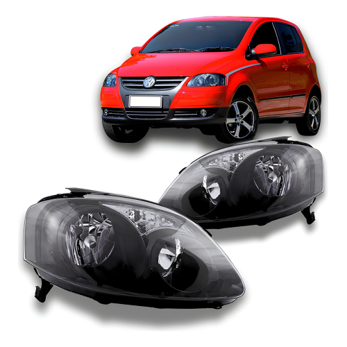 Par Farol Fox Foco Duplo Mascara Negra 2004 2007 2008 2009
