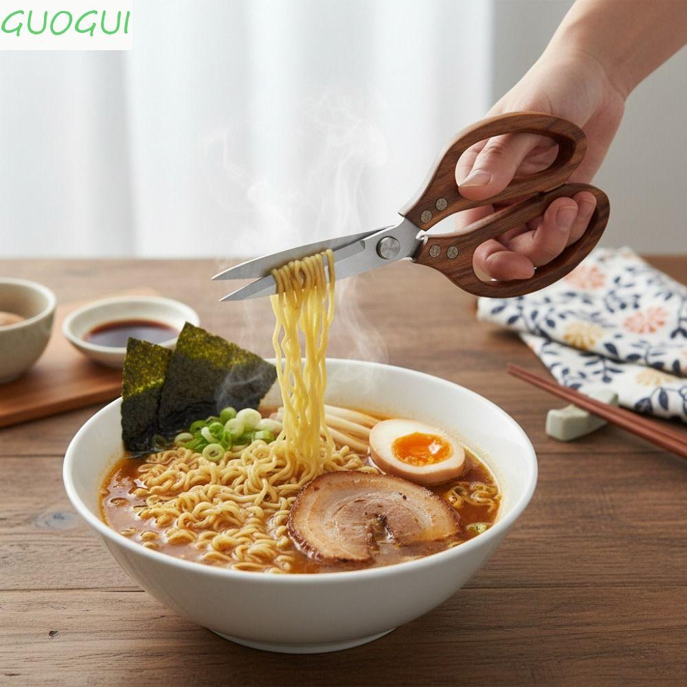Tesoura De Churrasco GUOGUI , Cozinha Com Cabo Afiado De Aço Inoxidável Ramen Ergonômico