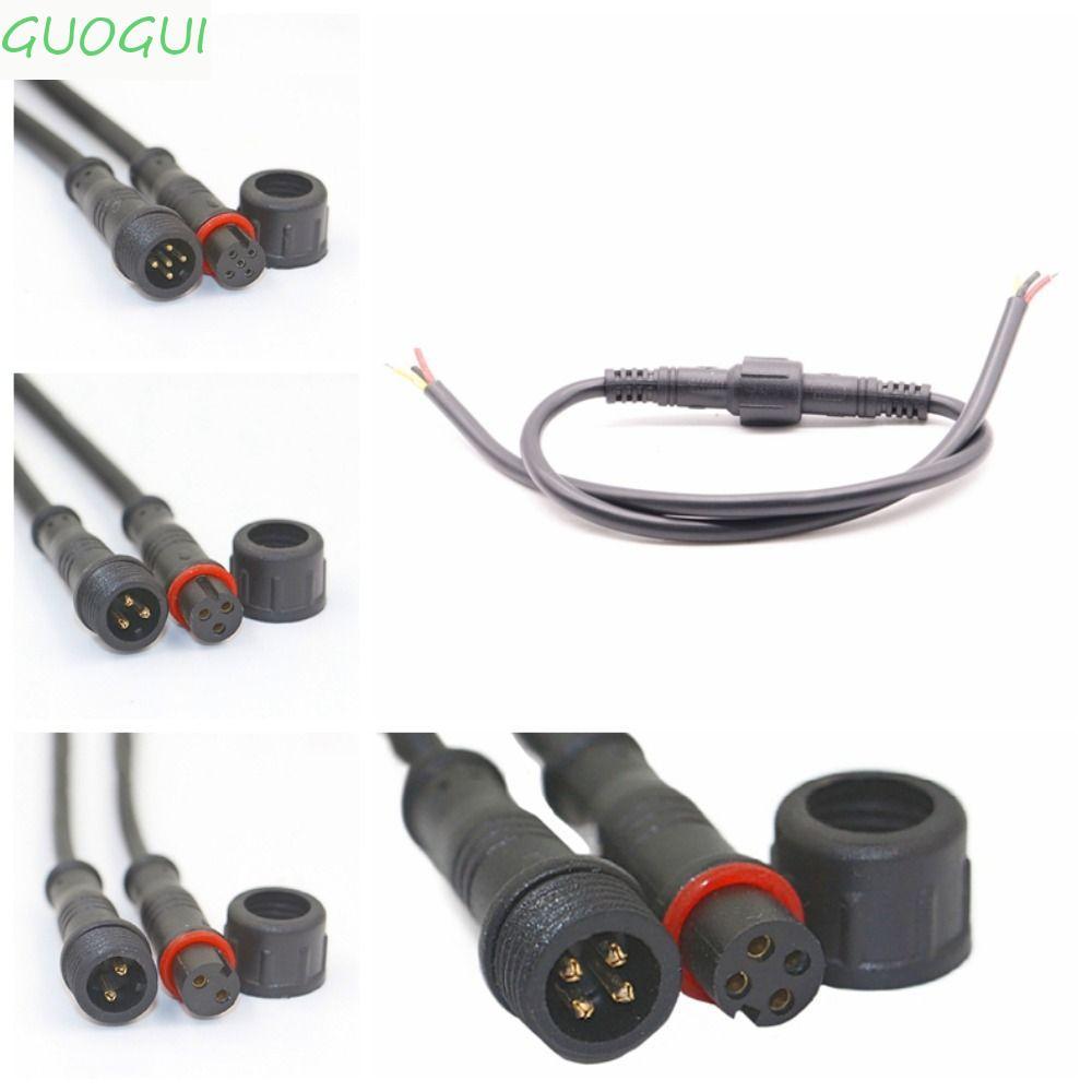 GUOGUI LED Conector De Cabo À Prova D'água , 2 Pinos/3/4/5 Tiras De Macho E Fêmea