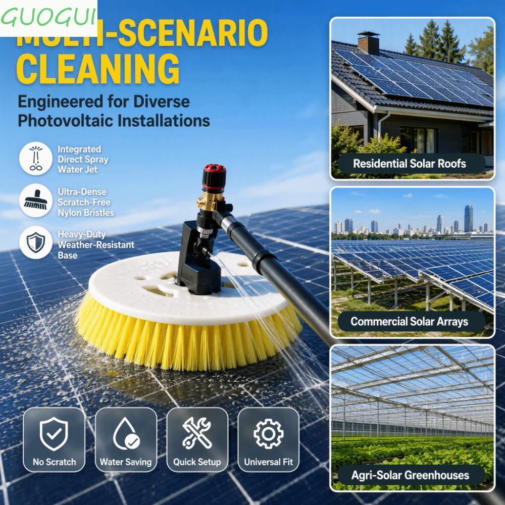 Escova De Limpeza GUOGUI , Elétrica De Disco De Cabo Longo , Painel Solar De Piso Durável De Grande Diâmetro 320 Mm