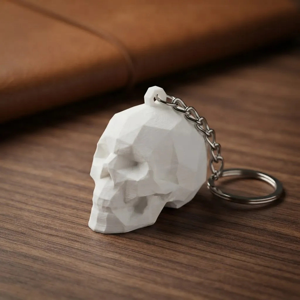 Chaveiro Caveira Skull Mini Geométrica Acessório Chave Bolsa