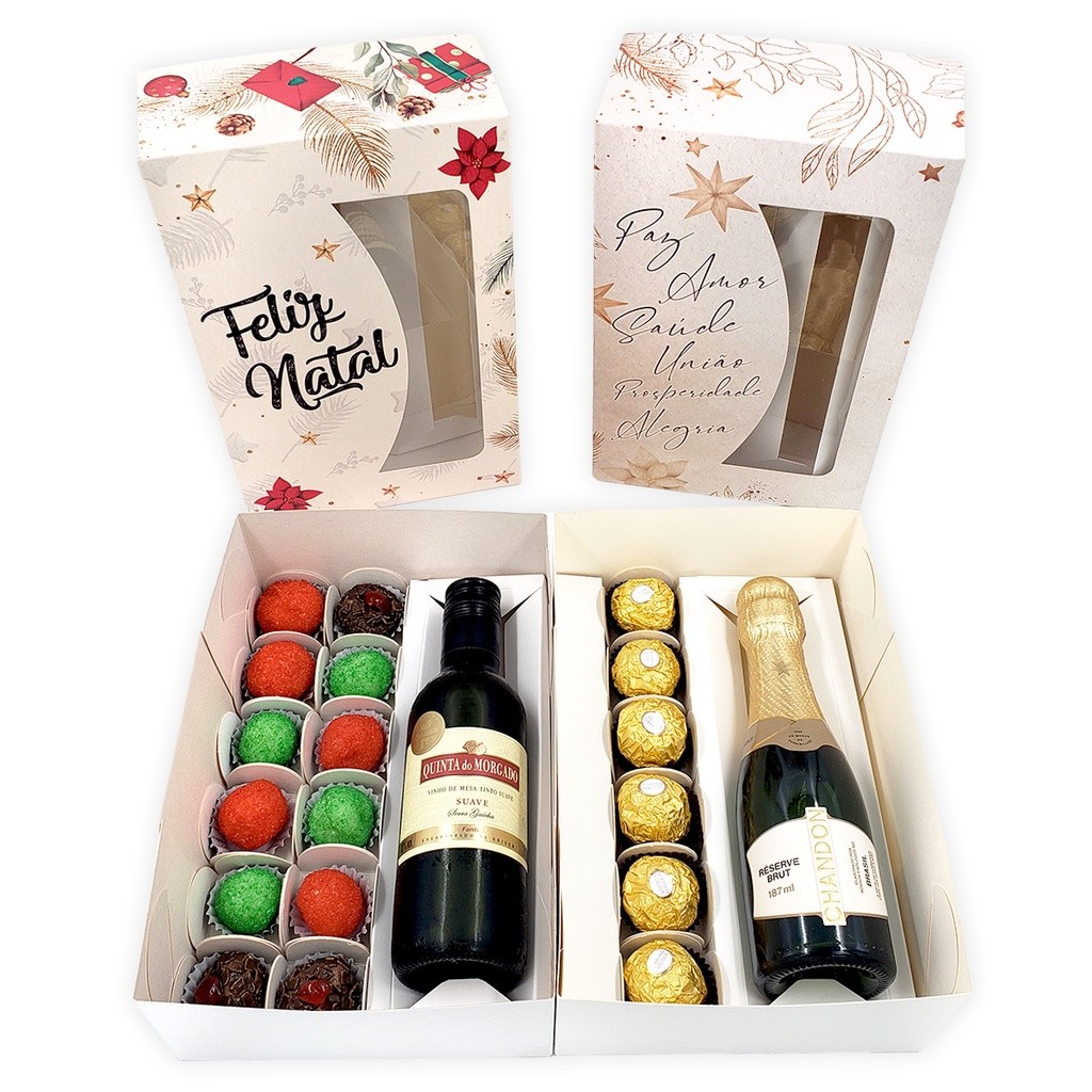 12 Caixas Para Lembrancinha - Longneck , mini vinhos etc. Especial Natal 23x15x7cm