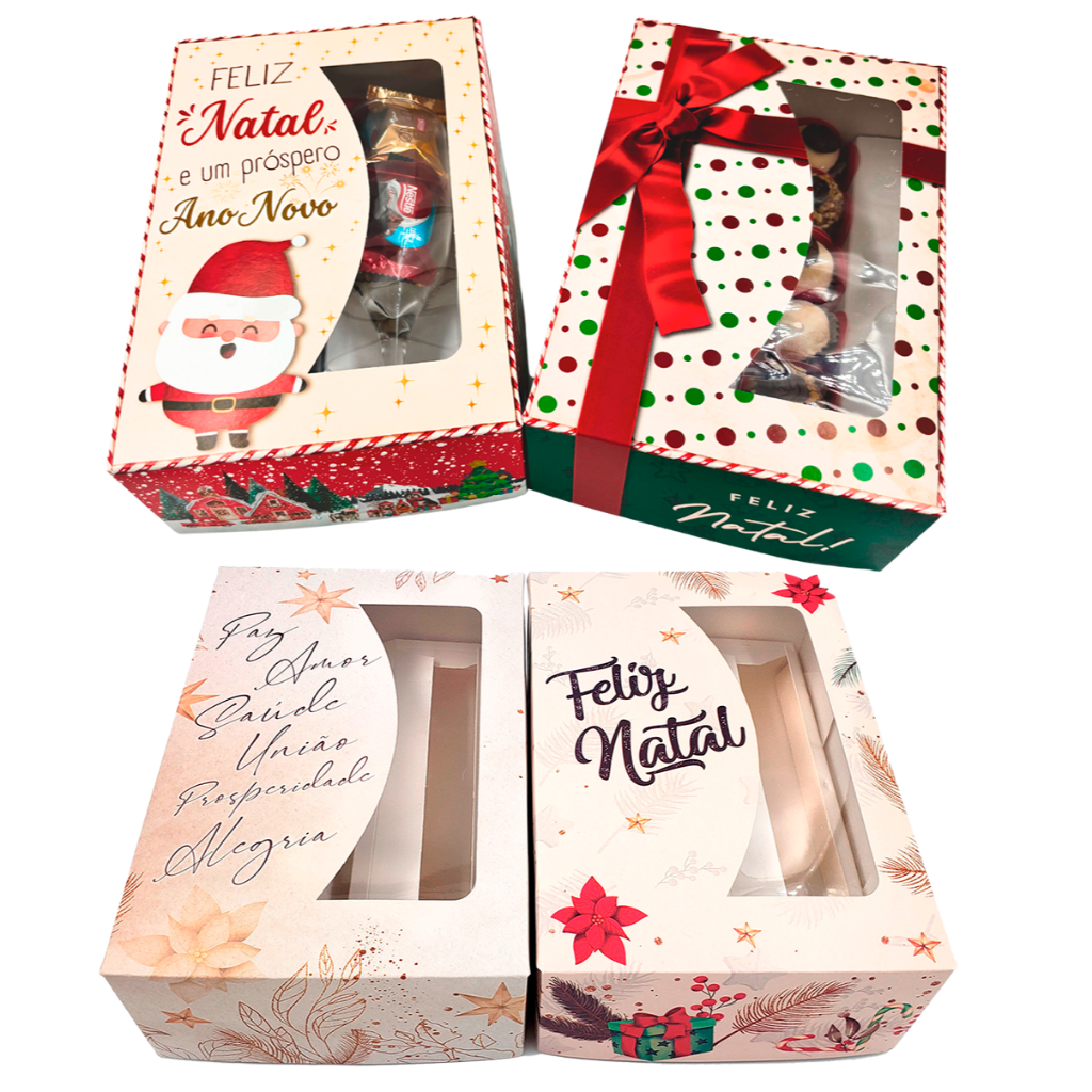 15 Caixas Para Longneck com doces, sabonetes ou presentes de Natal. mini vinhos etc. Lançamento