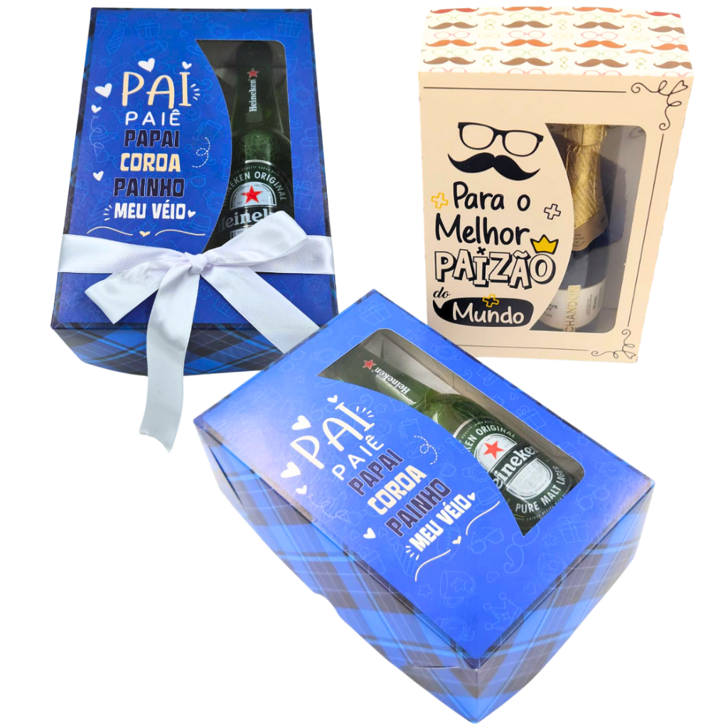 Caixas Para Long neck Do Dia dos Pais (cerveja, vinho e longneck) Berço ajustável Para 6 e 12 doces