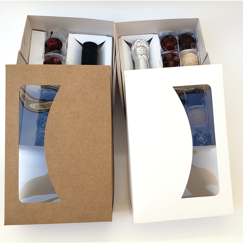 15 Caixas Branco e Kraft para Longneck, mini vinhos e doces (regulagem para 6 doces ou 12 doces)