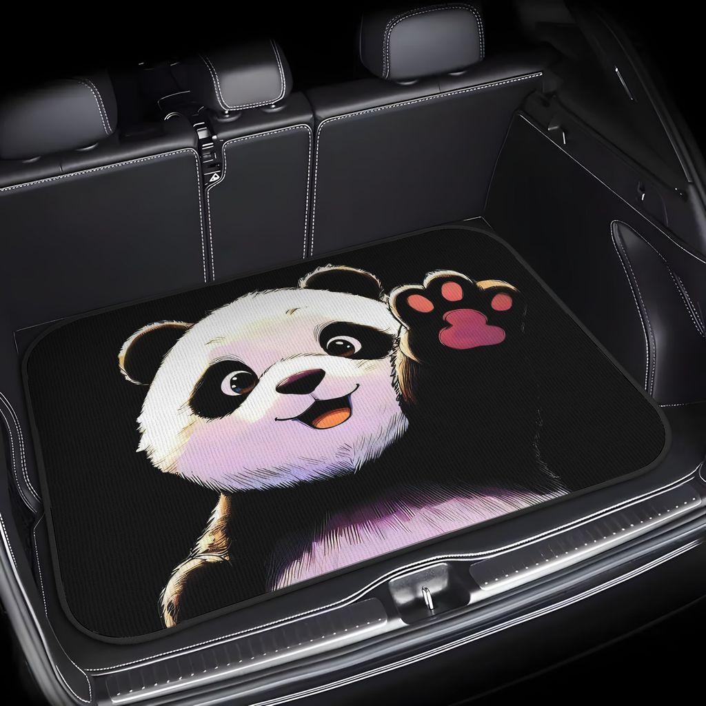 1 pacote de tapete de porta-malas de carro, Design Panda, antiderrapante fácil de limpar, Ideal para amantes de animais