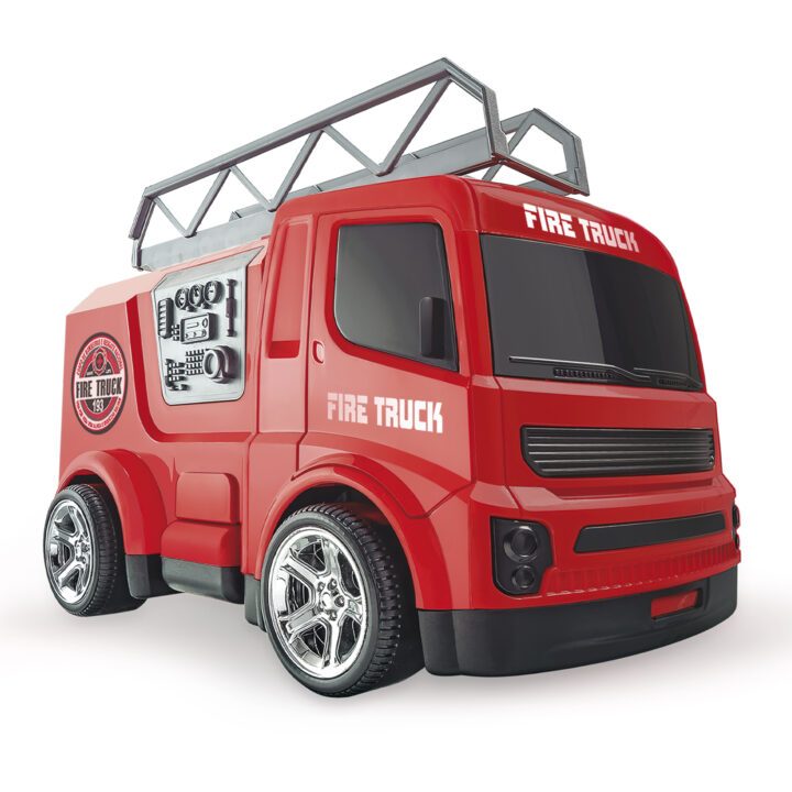 Caminhão de Bombeiro Fire Truck vermelho com Escada Usual Brinquedos