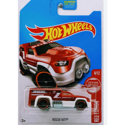 2015 Hot Wheels Fire Rescue Duty Emergency Red Edition Target Exclusive Truck