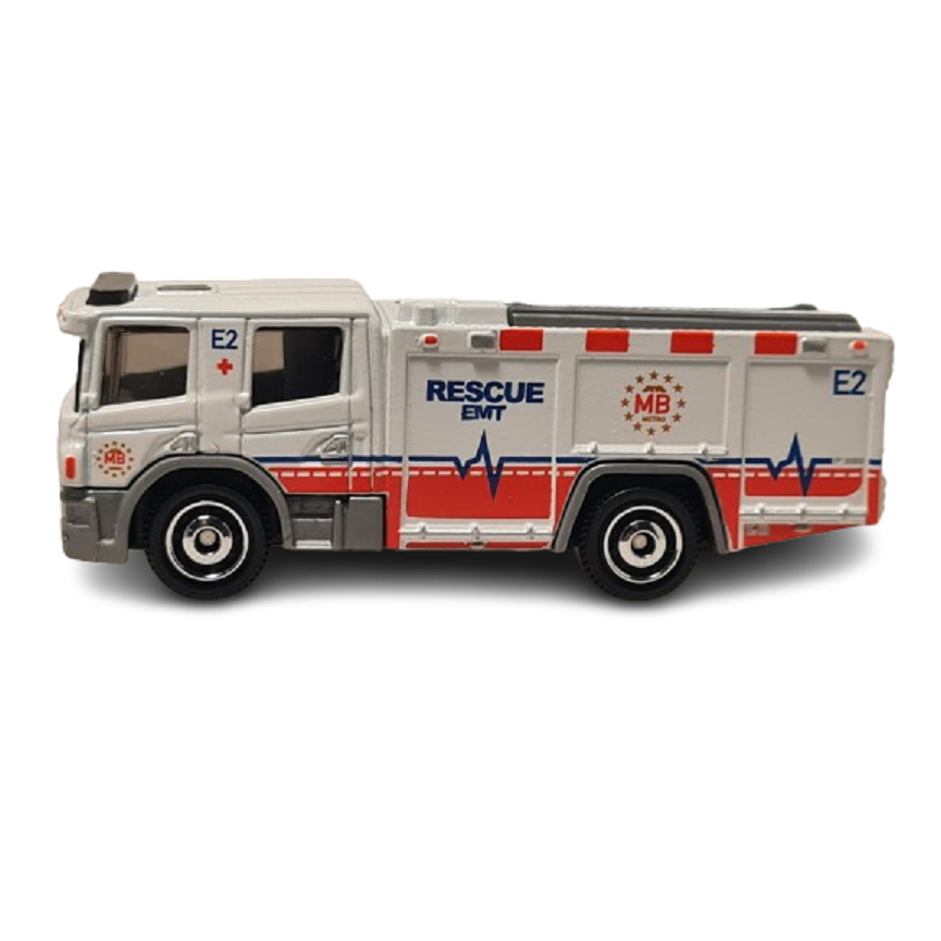 SCANIA P360 FIRE TRUCK CAMINHÃO BOMBEIROS 5 PACK RESCUE V MATCHBOX 1:64 LOOSE