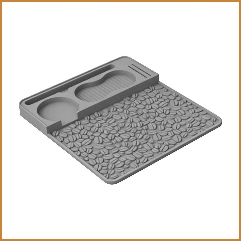 Tapete de Silicone Antiderrapante 10,19x9,44 Polegadas, Resistente ao Calor, para Compactação de Espresso, Adequado para