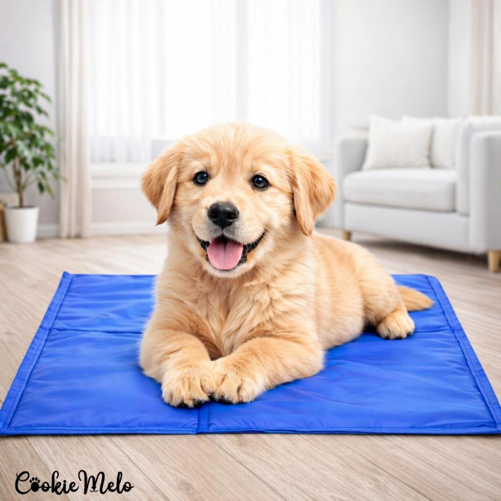 Tapete Gelado Pet Refrescante Azul 40x50 Anti Calor Cachorro Gato Para Dias Quentes Verão