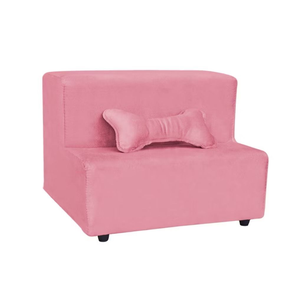 Escadinha Escada Pet Rampa Para Cachorro Gato Animais Almofadada Resistente 2 Degraus