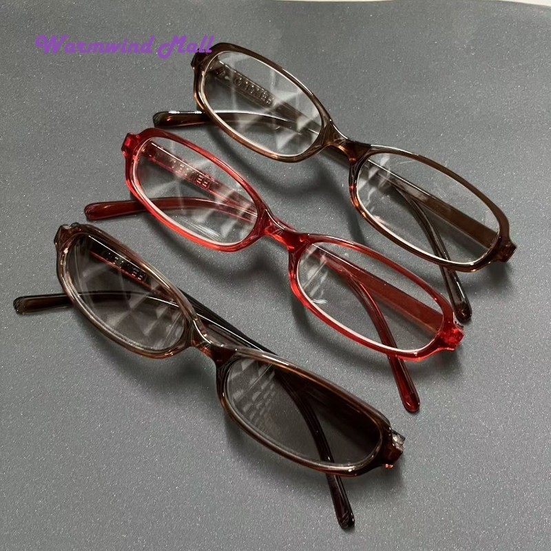 Óculos De Proteção Retro Anti-Azul Mulher Y2K Harajuku Square Frame Eyeglass Eyewears