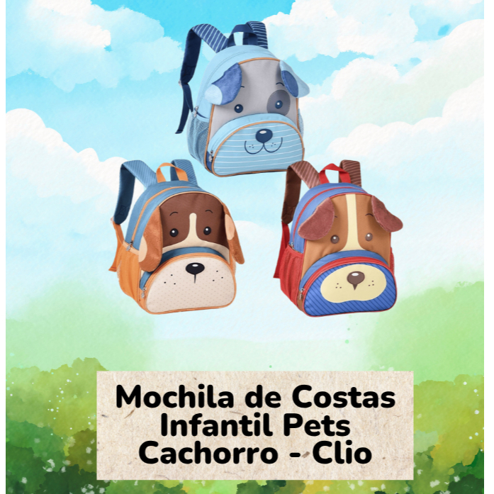 Mochila de Costas Infantil Pets Cachorro - Clio