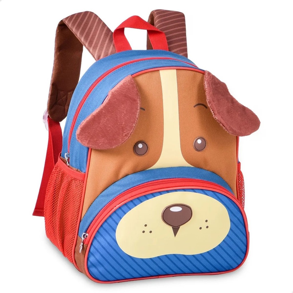 Mochila De Costas Infantil Pets Cachorro Vermelho Clio