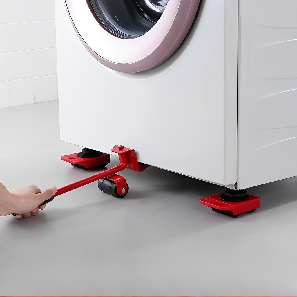 Kit 5 Peças Movedor Móveis Levantador Rodinhas Arrastar Geladeira Sofá Pesados Fogão Máquina