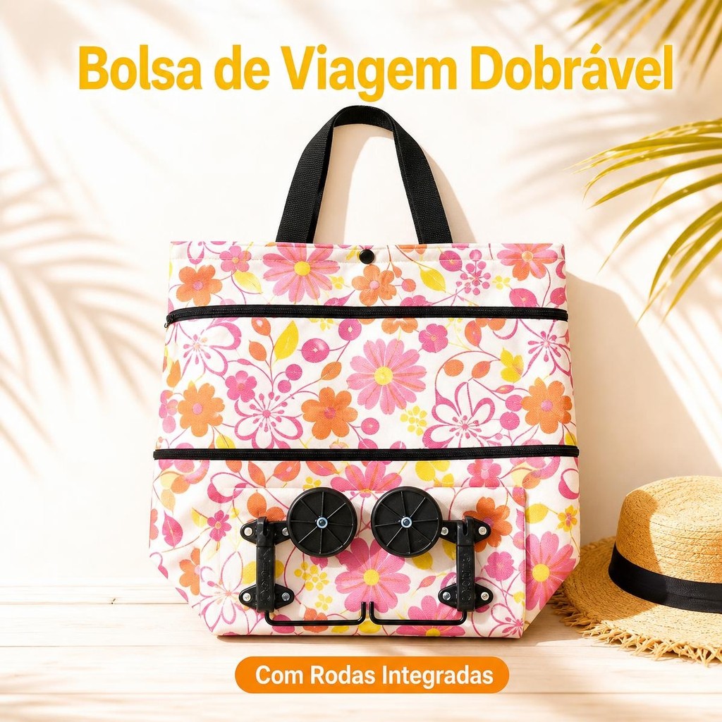 2 Pcs Bag De Compras Com Roda Design Para Arrastar Plegável E Portátil Armazenamento 3D Regulação De Capacidade