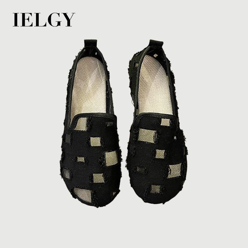 IELGY Sapatos Baixos De Malha Oca Sola Macia slip-on Preguiçosos Para Mulheres [É Recomendado Escolher Um Tamanho Maior]