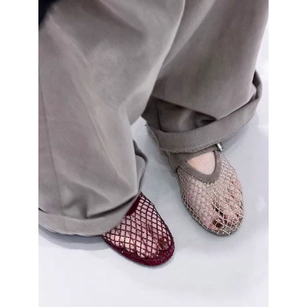 Malha Oca Respirável Mary Jane Sapatos Femininos