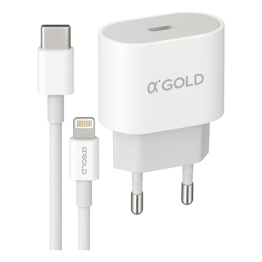 Carregador Turbo 30w Usb-c + Lightning Para iPhone