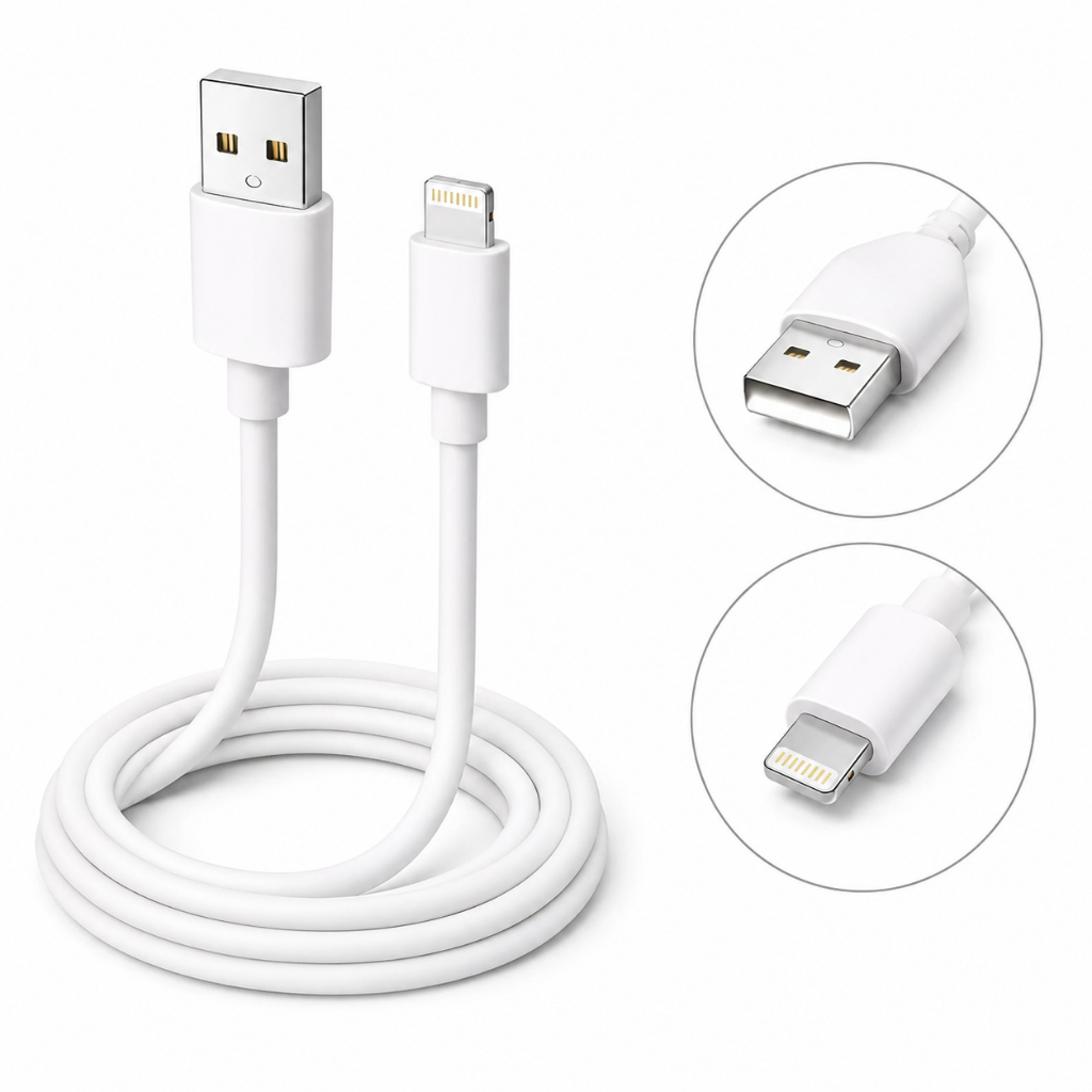 Cabo Carregador USB para Lightning 2.4A 1 Metro iPhone Original Kapbom