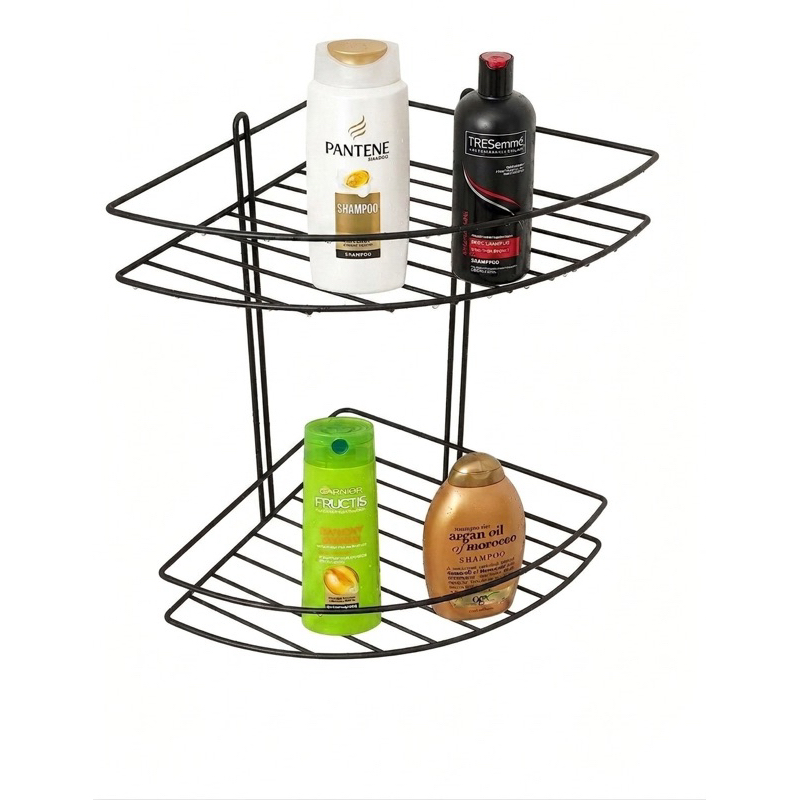 Porta Shampoo Suporte Organizador Aramado Pateleira Dupla  Para Box Banheiro e Cozinha