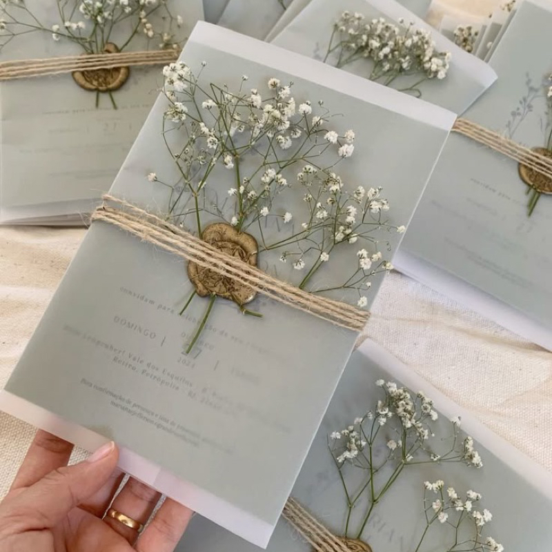 10 convites artesanais para casamento| convite verde oliva| convite de casamento