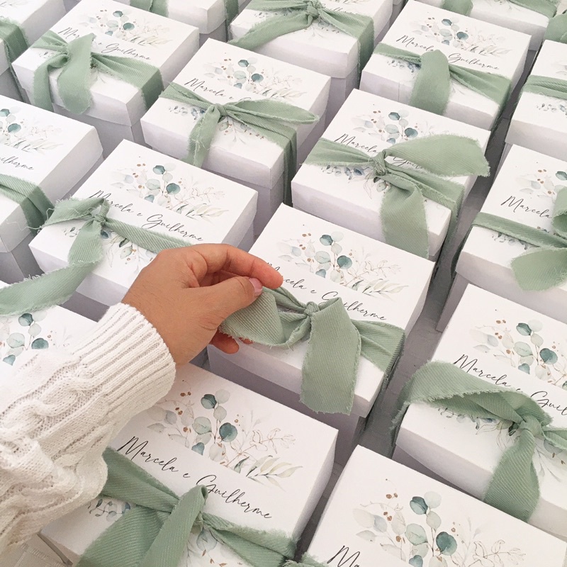 6caixas padrinhos e madrinhas de casamento verde oliva- VÁRIAS CORES