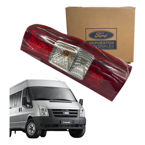 Lanterna Traseira Ld S/lampada C/ Soquete Ford Transit 08/13 Direito/passageiro Vermelho