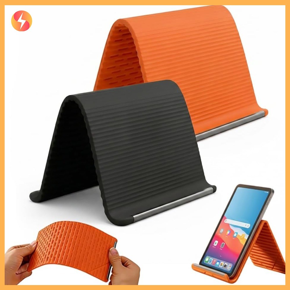 Suporte Dobrável De Silicone Para Telefone Tablet De Alumínio Multi Ângulo Antiderrapante Portátil Viagem De Mesa