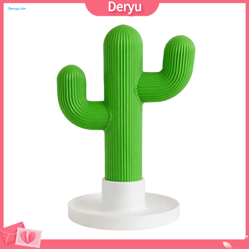 Multi Branch Storage Rack Cactus Headphone Stand and Watch Holder 3d Printed Desktop Organizer with Cable Tray Perfect D