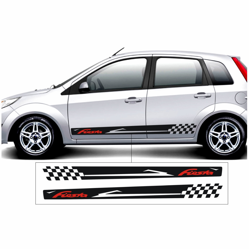Kit Faixa Adesivo Lateral Esportivo Fiesta Rocam Hatch Sedan