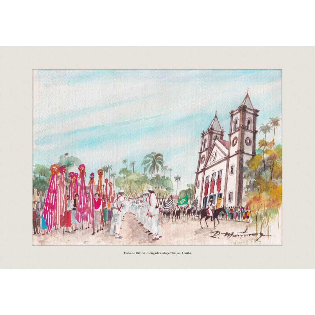 Festa do Divino - Congada e Moçambique - Cunha | Quadro Decorativo | Decoração Elegante | A4