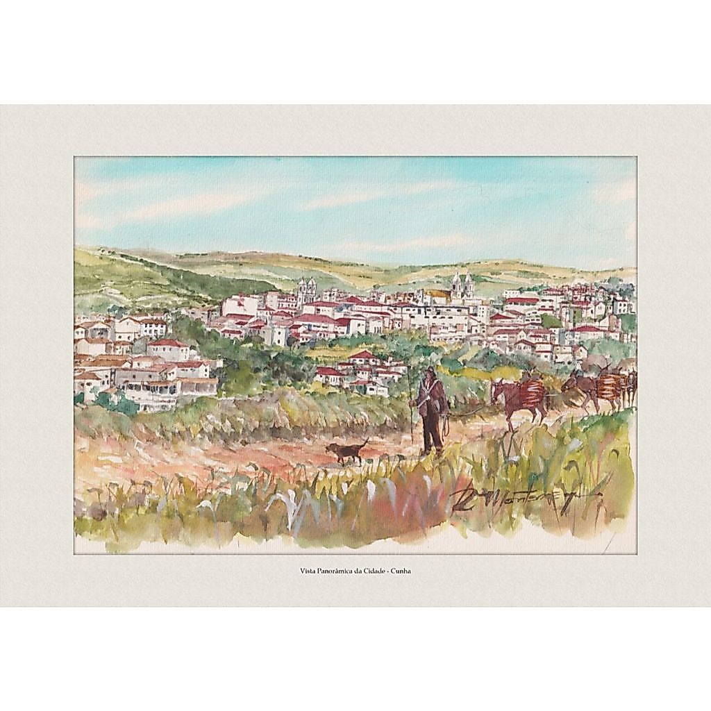 Vista Panorâmica da Cidade - Cunha | Quadro Decorativo | Decoração Elegante | A4