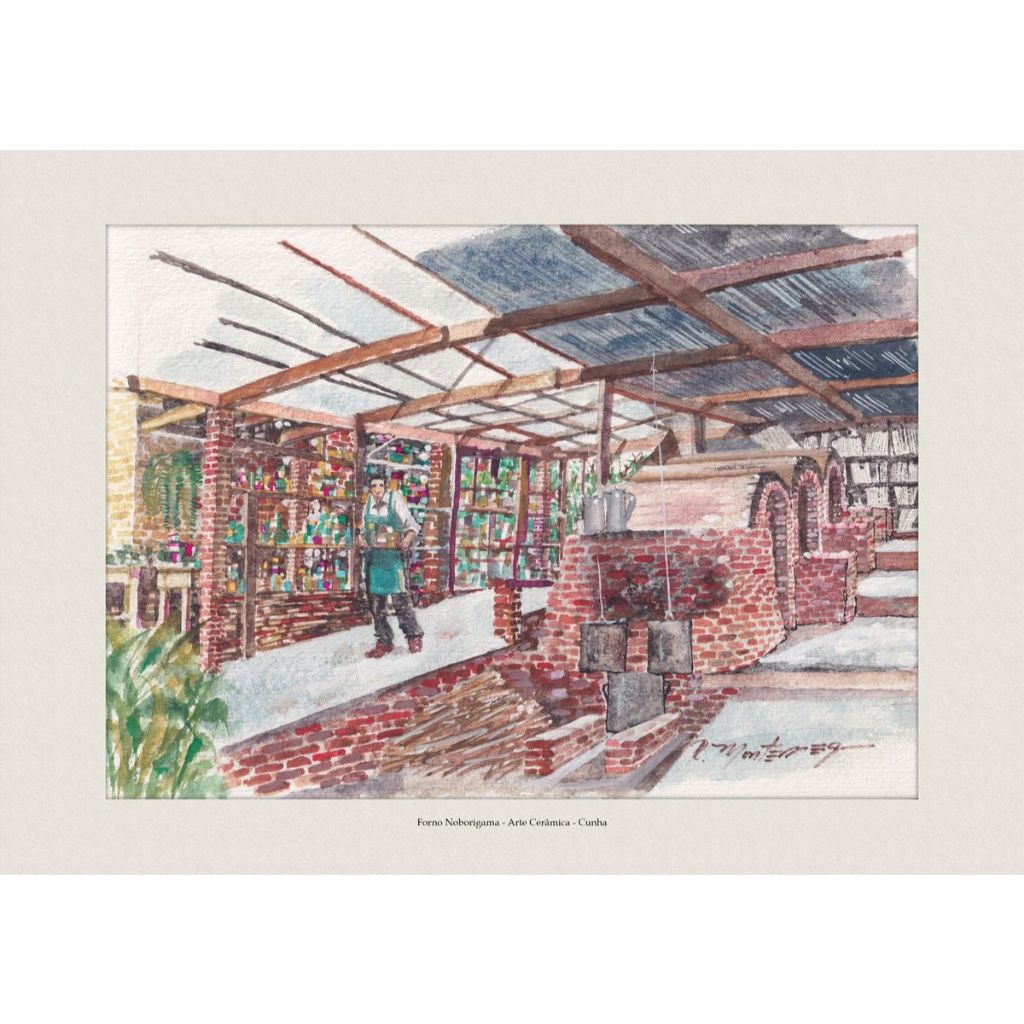Forno Noborigama - Arte Cerâmica - Cunha | Quadro Decorativo | Decoração Elegante | A4