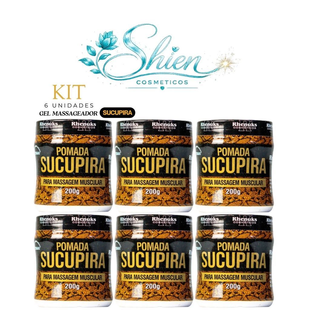 Kit 6 Unidades Gel Massageador Sucupira Rhenuks (Afilhado)