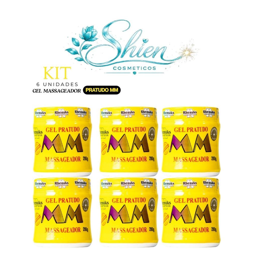 Kit 6 Unidades Gel Massageador Pratudo MM Rhenuks (Afilhado)