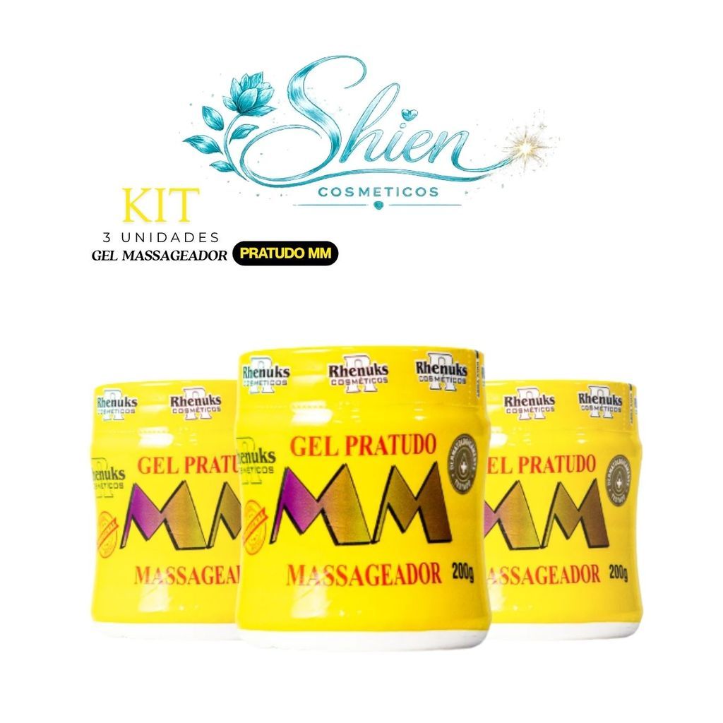 Kit 3 Unidades Gel Massageador Pratudo MM  Rhenuks (Afilhado)