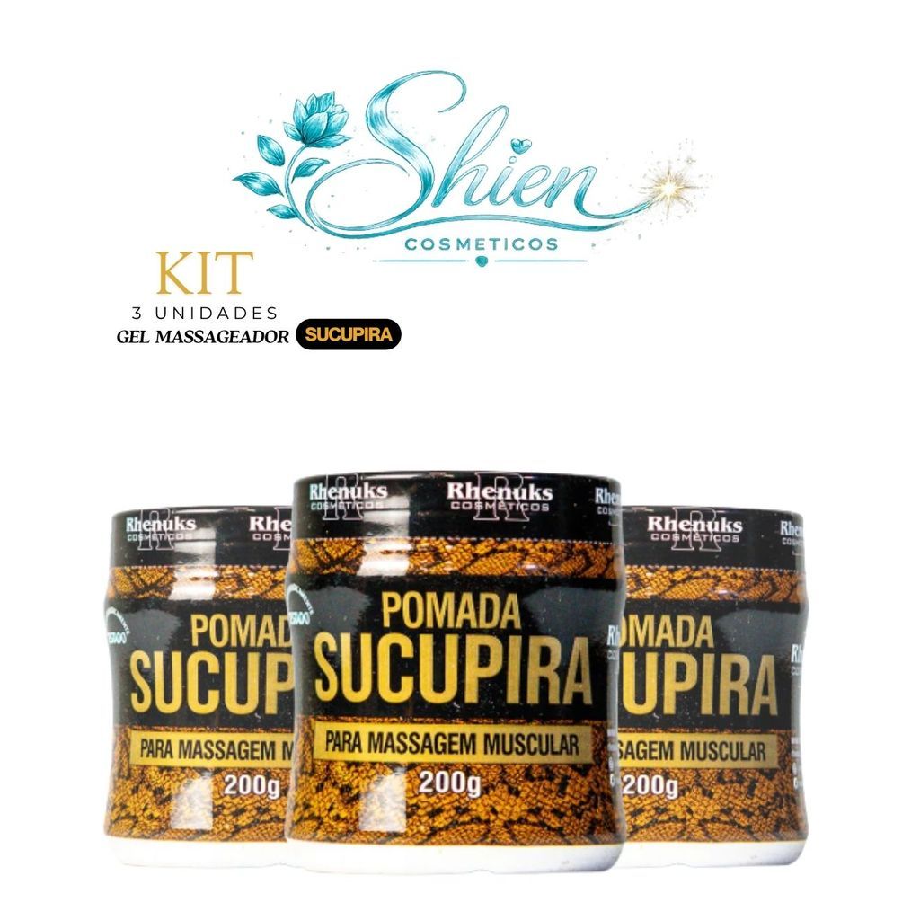 Kit 3 Unidades Gel Massageador Sucupira Rhenuks (Afilhado)
