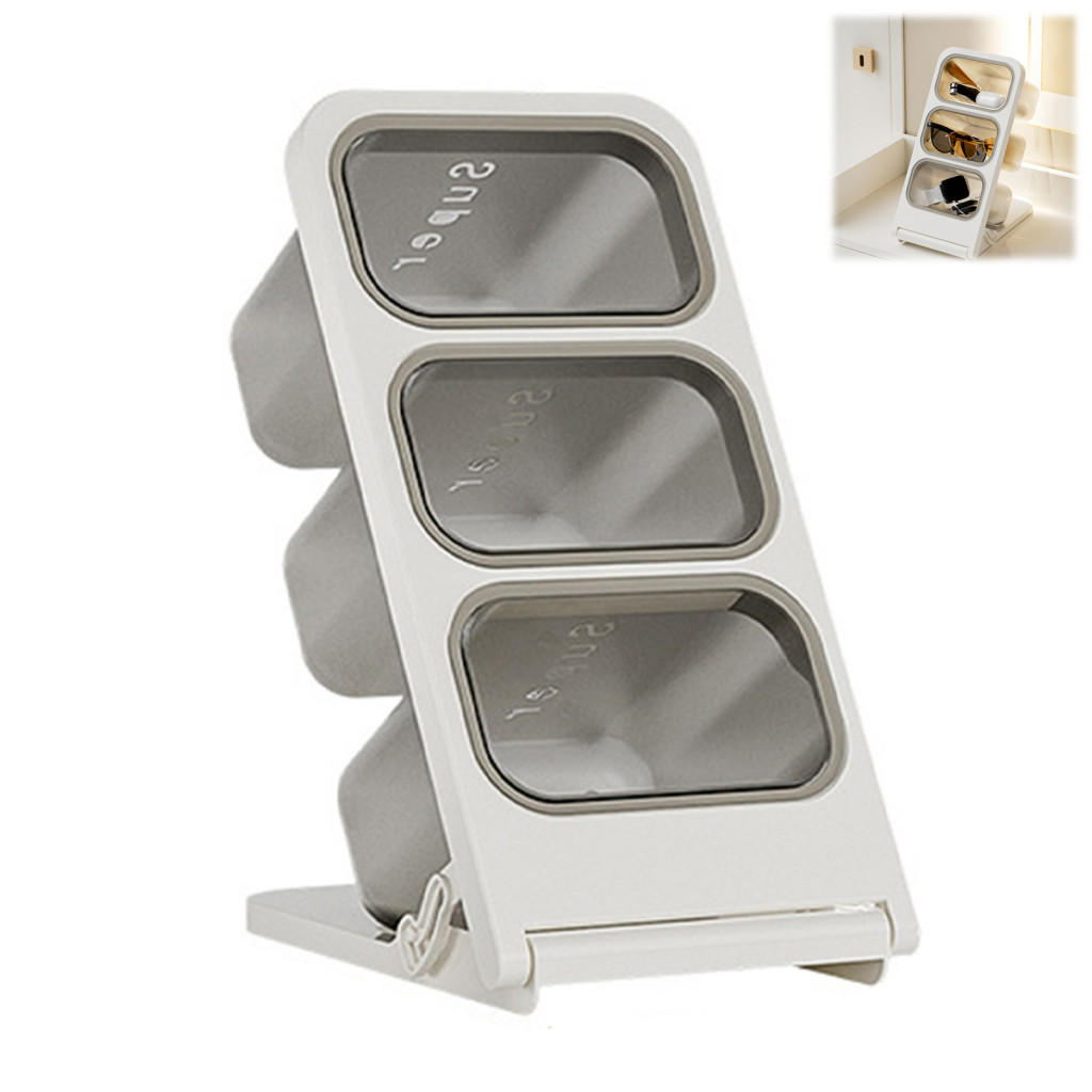 3-tier Tea Bag Organizer with Angled Opening – Space-saving Desktop Storage Box for Coffee Capsules Snacks Office Supp