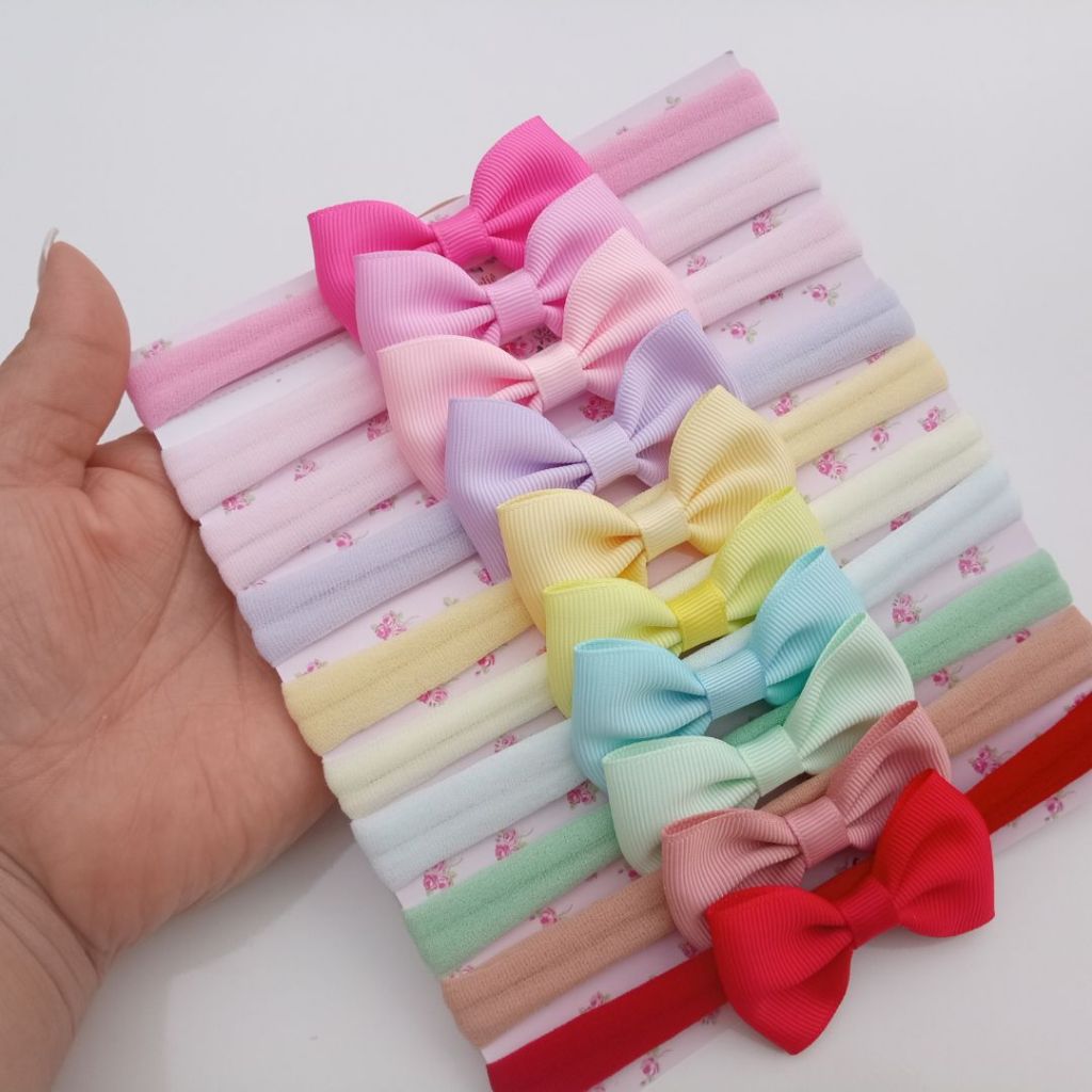 Kit 10 Lacinhos Slim Bebê Faixinha Meia de Seda - OFERTA ESPECIAL