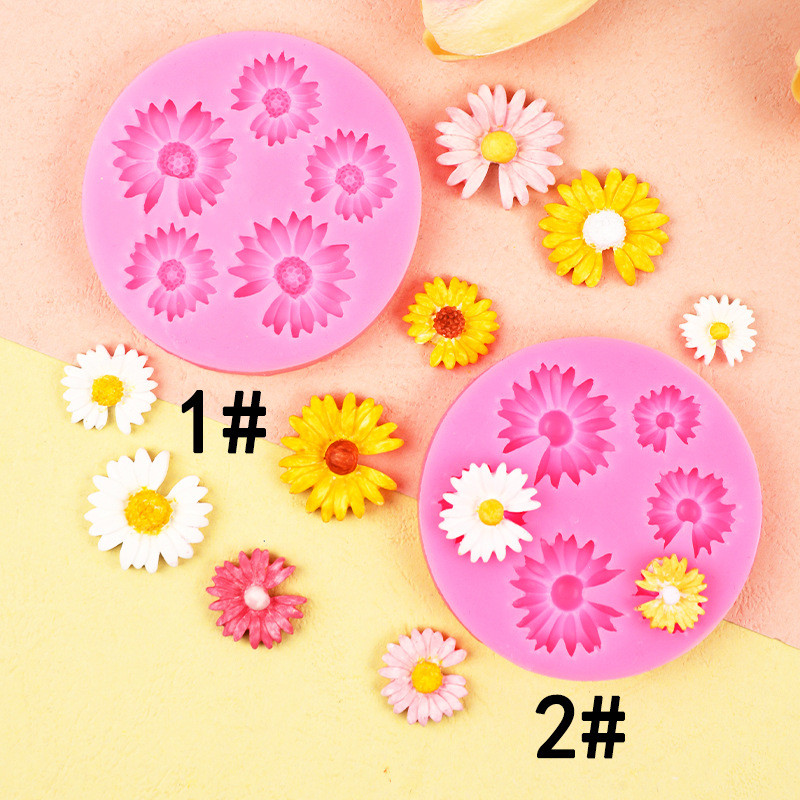 Mini tamanho Zou Juju crisântemo molde de Silicone artesanal DIY jóias caso do telefone remendo decoração argila molde e
